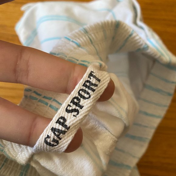 Shorts, Teal & White Striped, Vintage Gap Sport - Picture 5 of 7